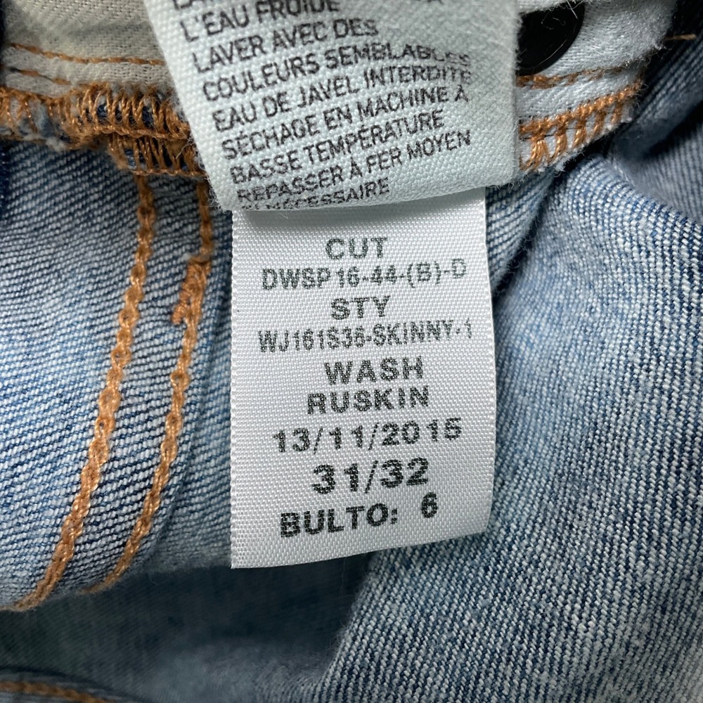 Ralph Lauren Skinny Jeans Women 33W 29L Light Blue Ruskin Taper Denim‎ - Picture 6 of 14